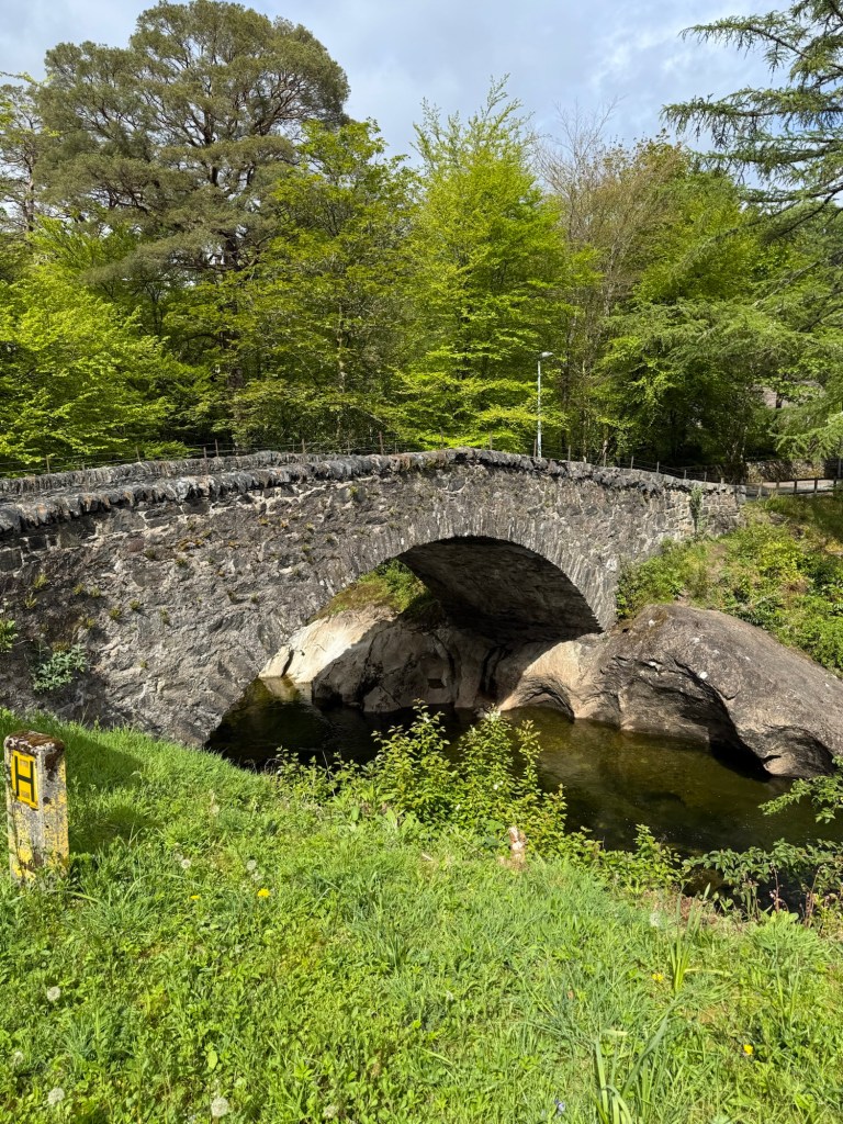 An old bridge over a river