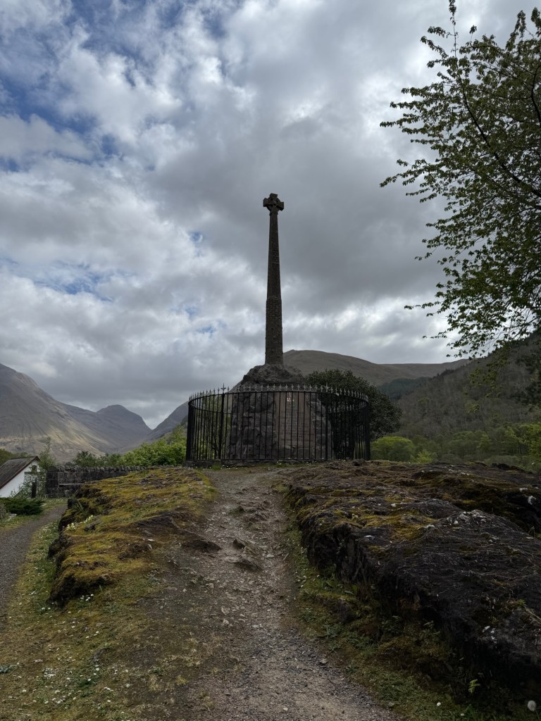 A monument dedicated to the massacre of Glen Coe