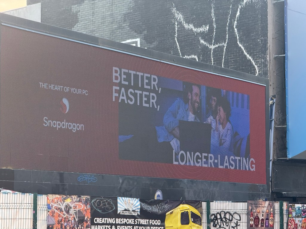 An advertisement for a compute processing chip which says: better, faster, longer-lasting